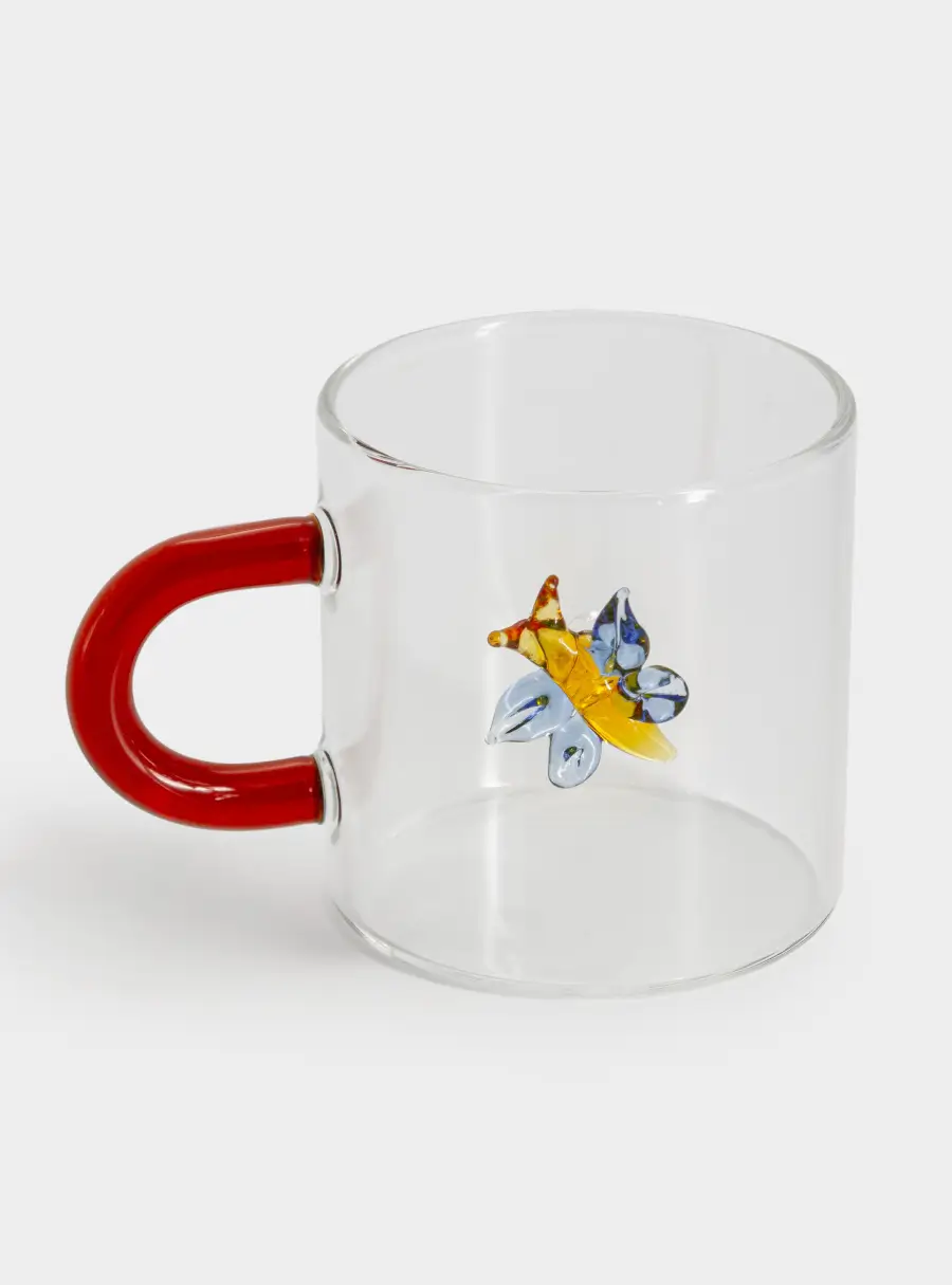 Кружка кофейная, 130 мл, 2 шт, стекло Б, Бабочки, Monterey ,image-1