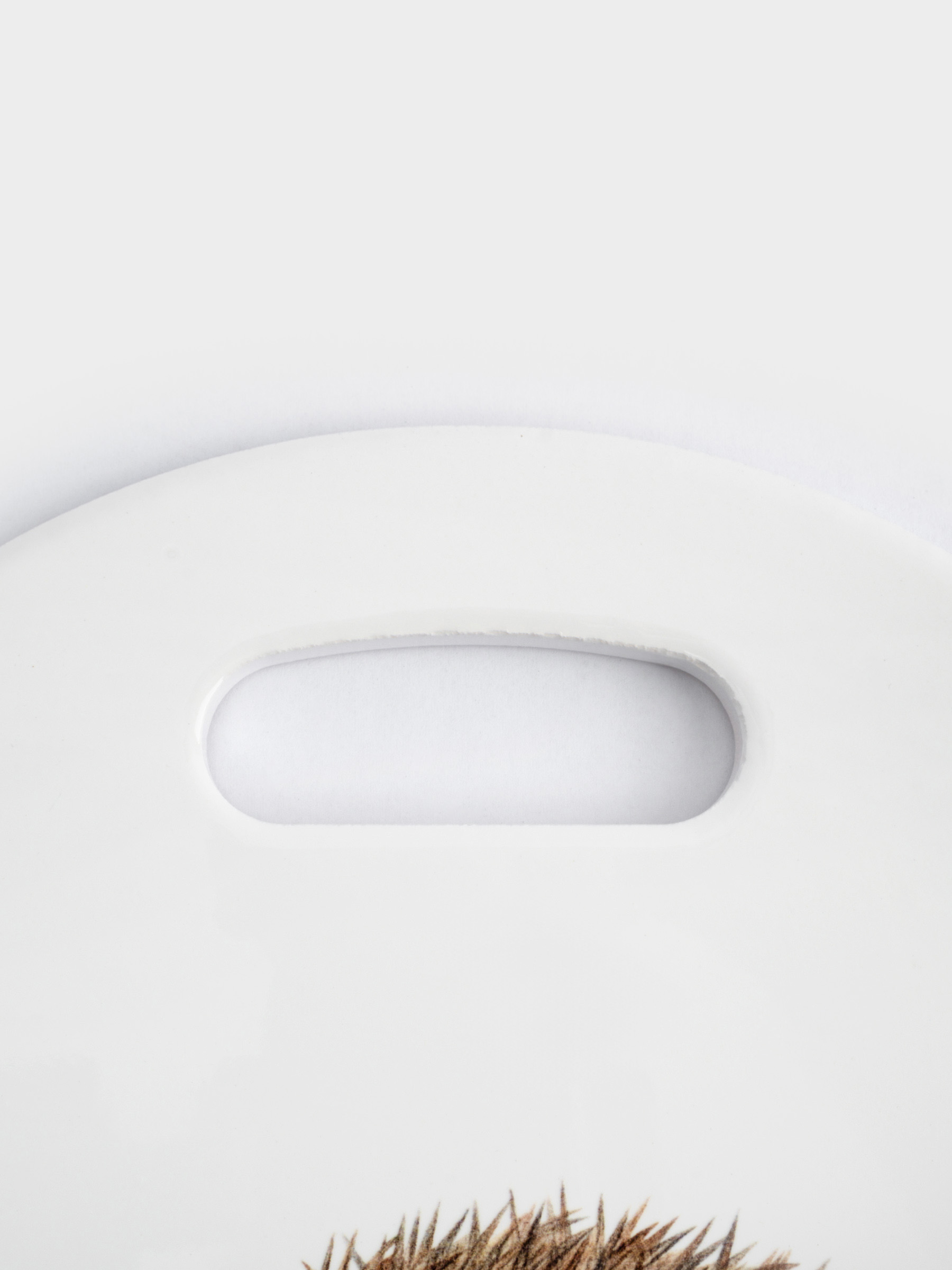 Подставка под горячее, 24х17 см, керамика/пробка, белая, Еж Autumn forest, image-1