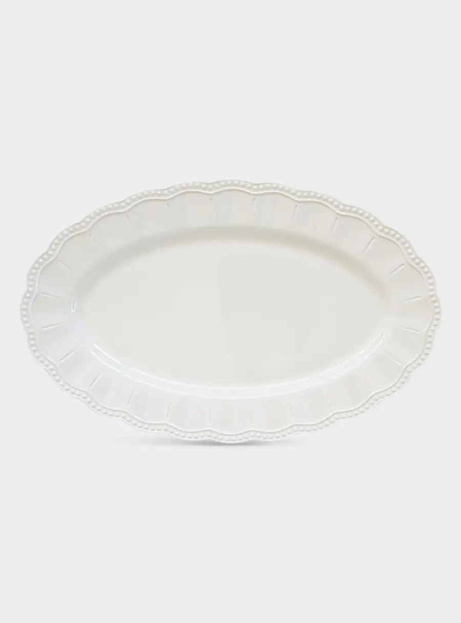 Блюдо, 36x23 см, овальное, белое, Elite ,image-0