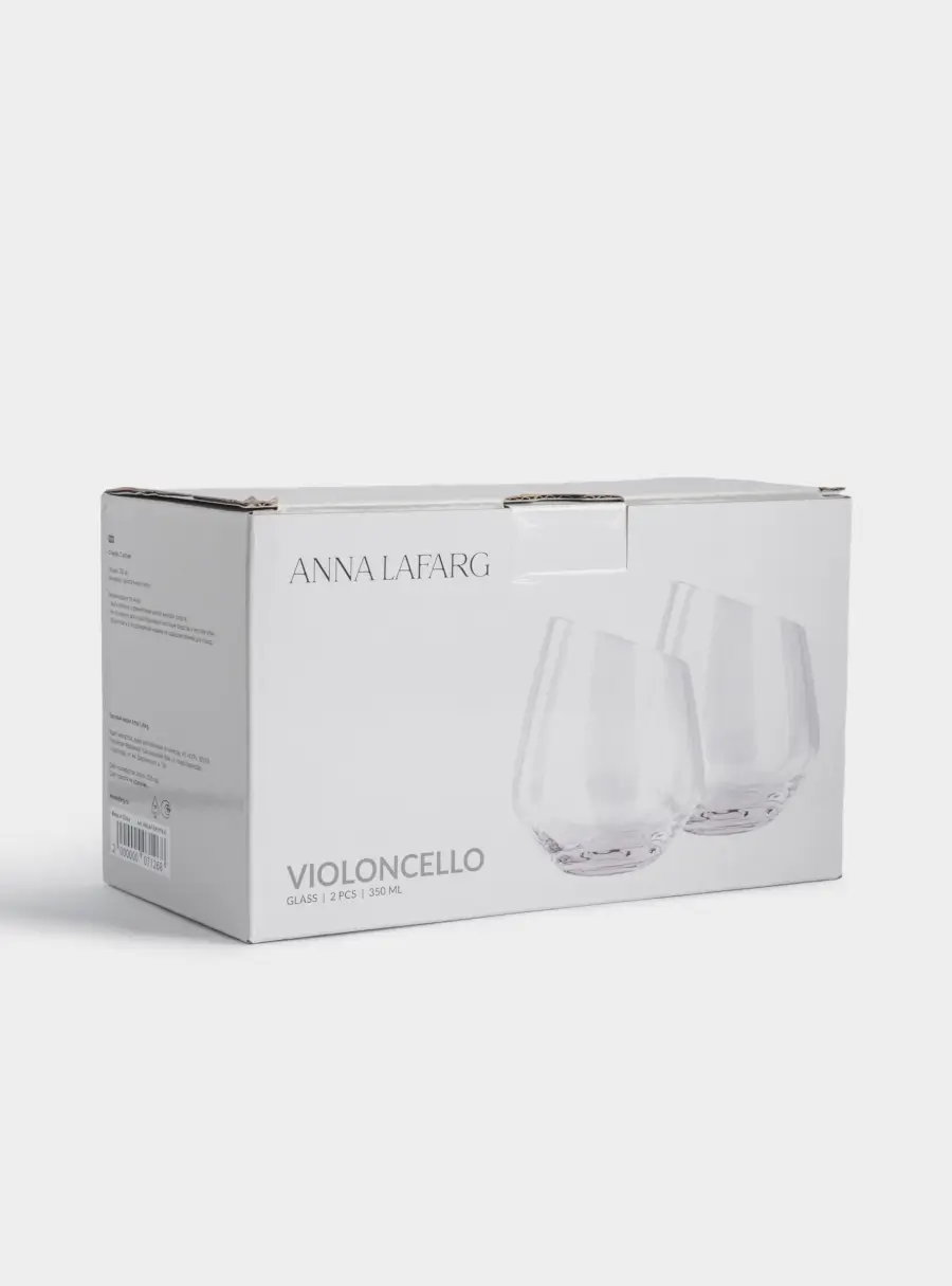 Стакан, 9 см, 350 мл, 2 шт, кристальное стекло, Violoncello, image-4