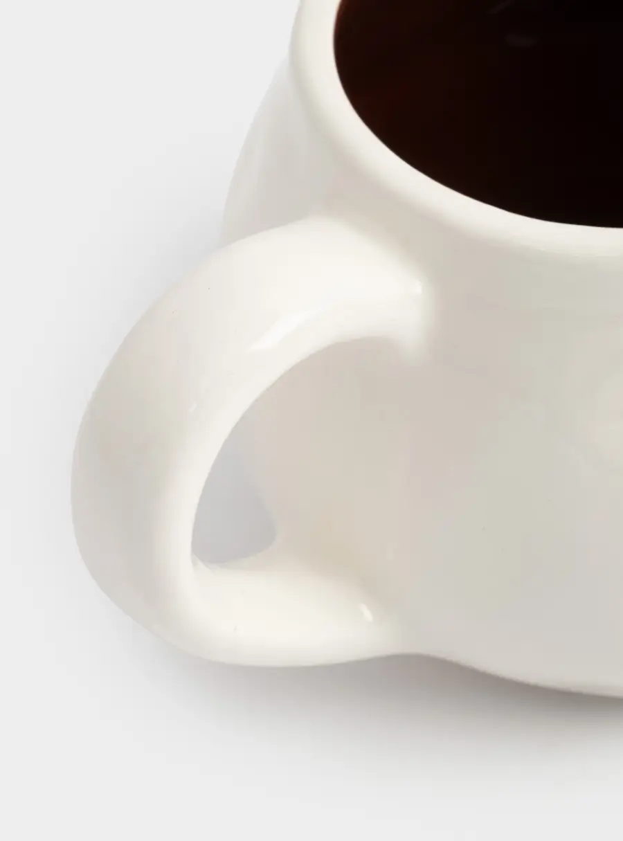 Кружка, 460 мл, керамика, бело-бордовая, Мятый эффект, Действуй, Message, image-2