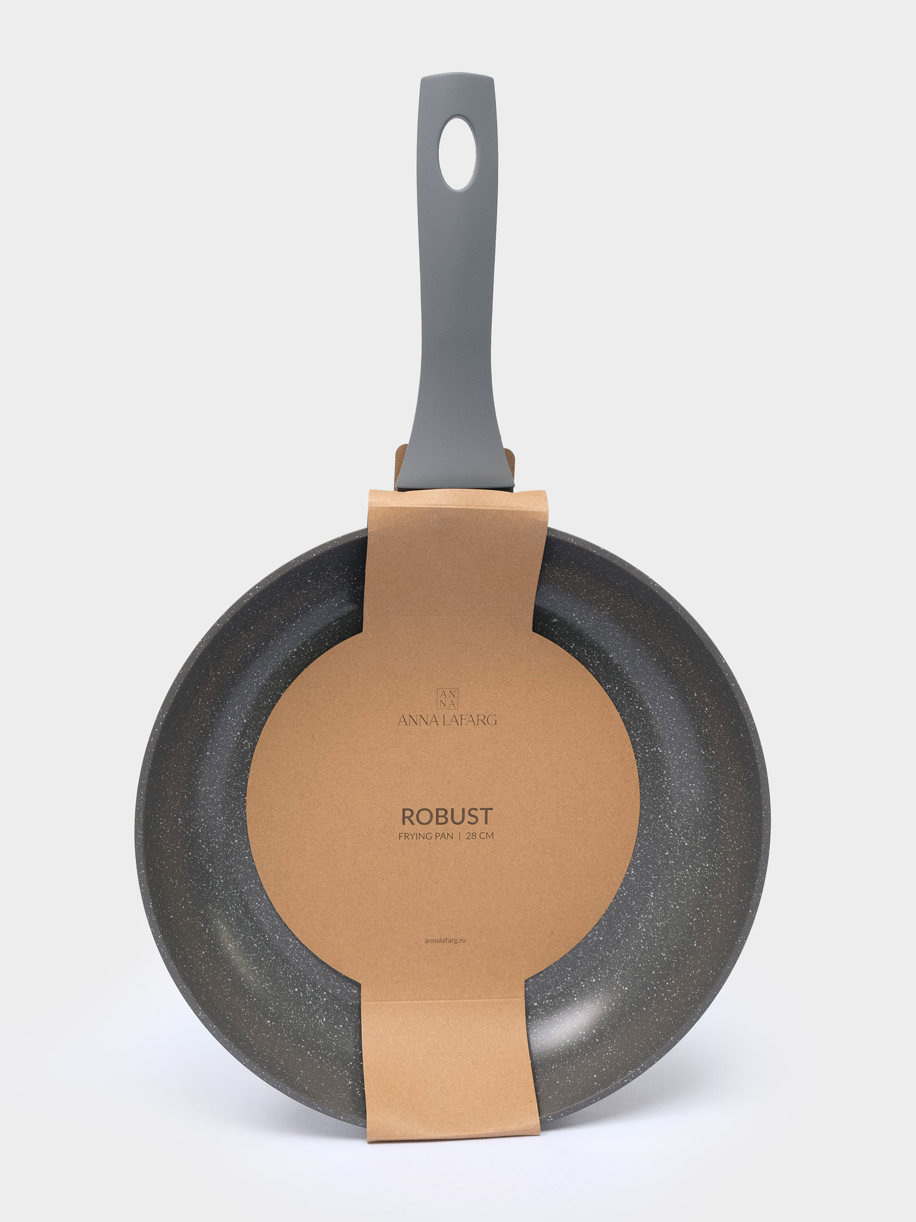 Сковорода, 28 см, с покрытием, алюминий, серо-черная, Robust, image-5