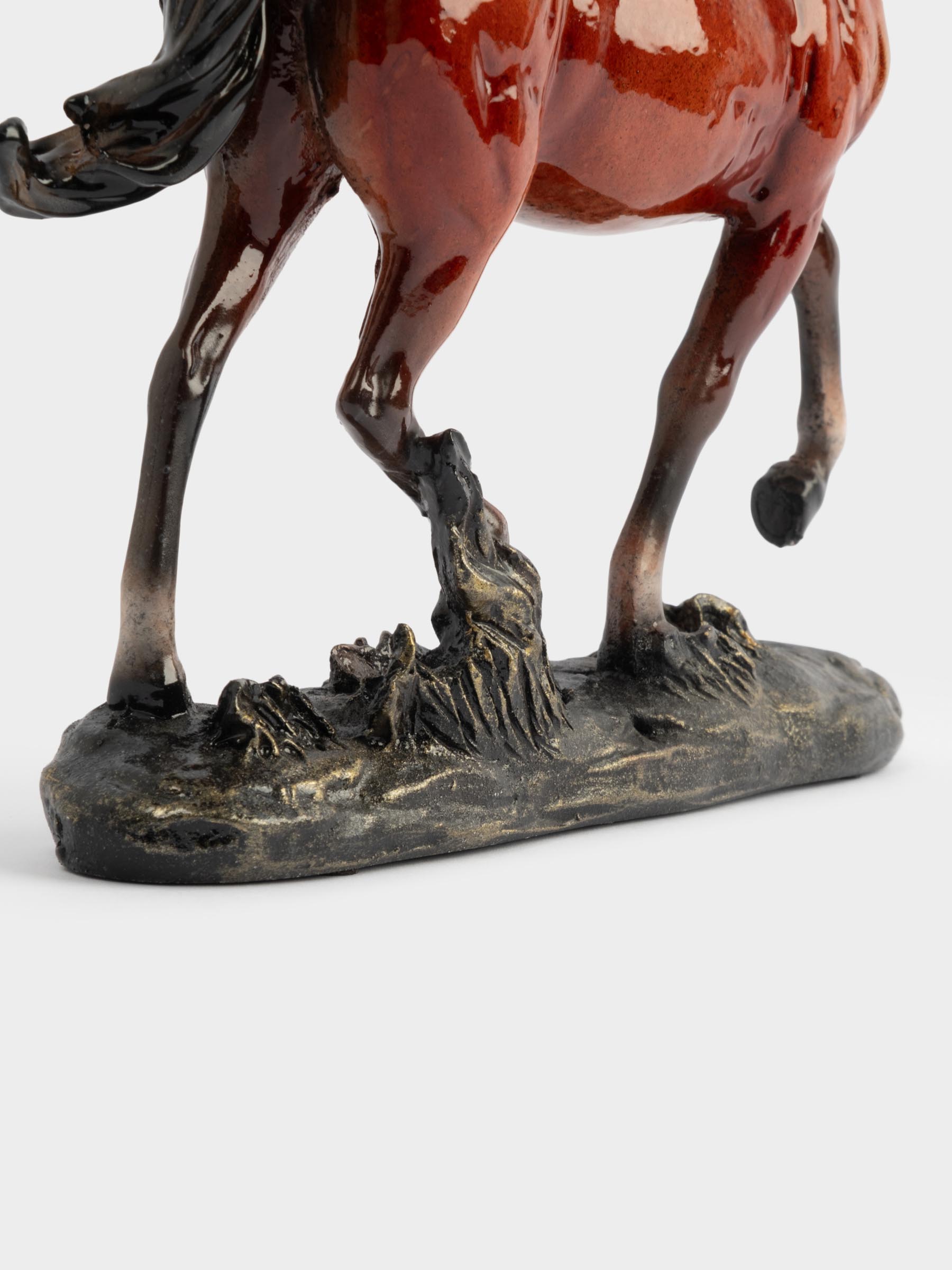 Статуэтка, 22 см, полирезин, коричневая, Бегущая лошадь, Horse, image-3