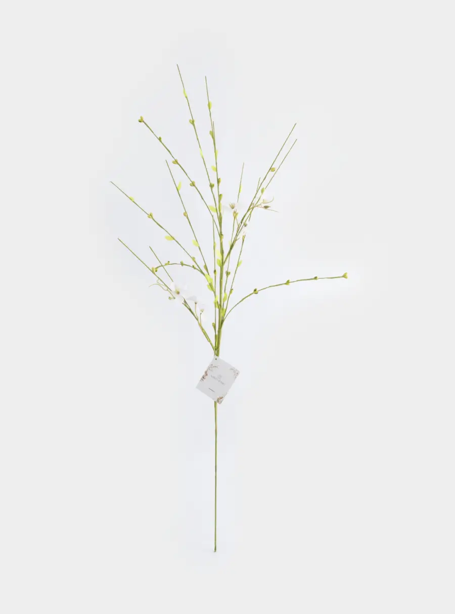 Ветка декоративная, 78 см, пластик/бумага, Белые цветы, Interior Easter ,image-3