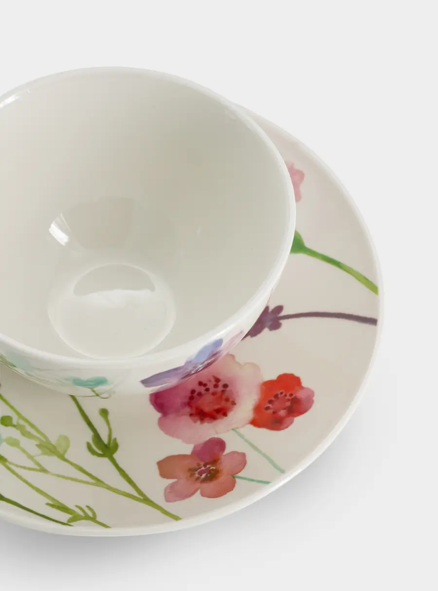 Чашка с блюдцем, 200 мл, Лесные цветы ,image-2