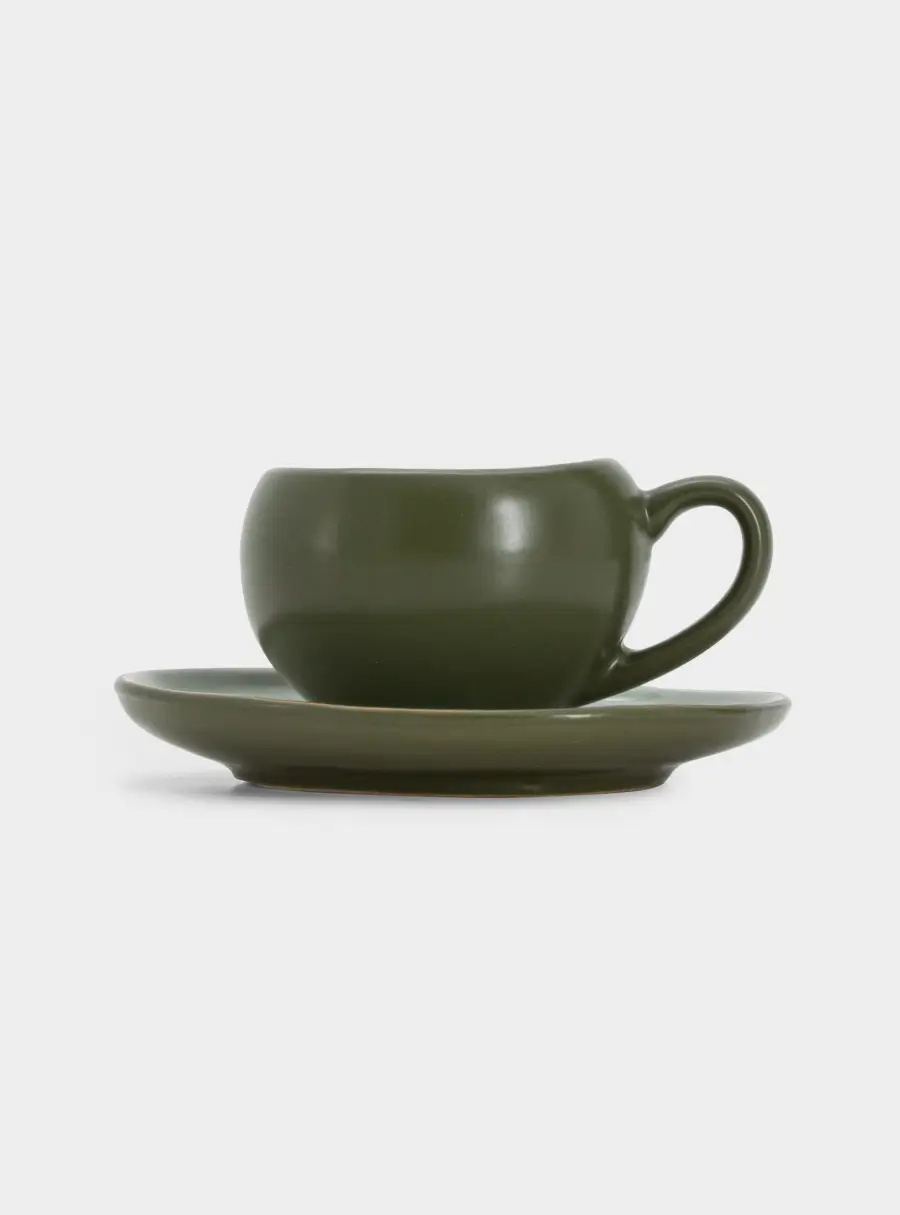 Чашка с блюдцем, 90 мл, зелёная, Organica, image-4