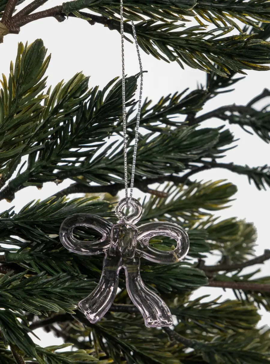 Игрушка елочная, 5 см, стекло, розовая, Бантик, Event ,image-2