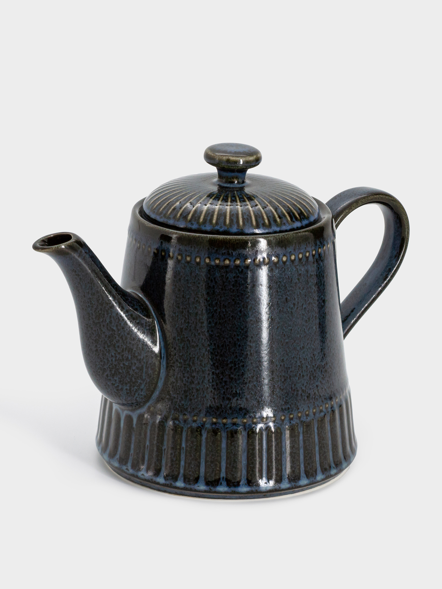 Чайник заварочный, 1 л, фарфор P, черно-синий, в крапинку, Black Kitchen, image-1