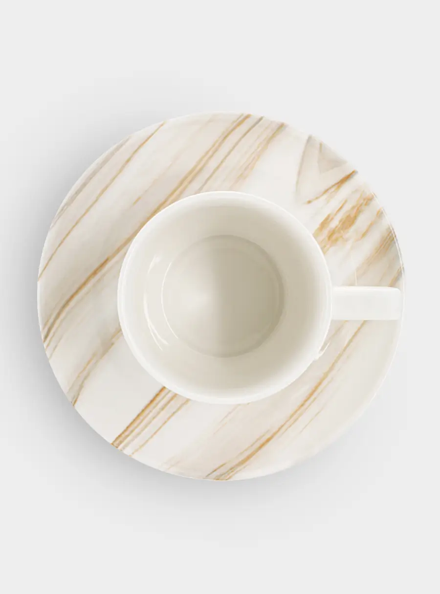 Чашка с блюдцем, 250 мл, The Royal Marble ,image-1