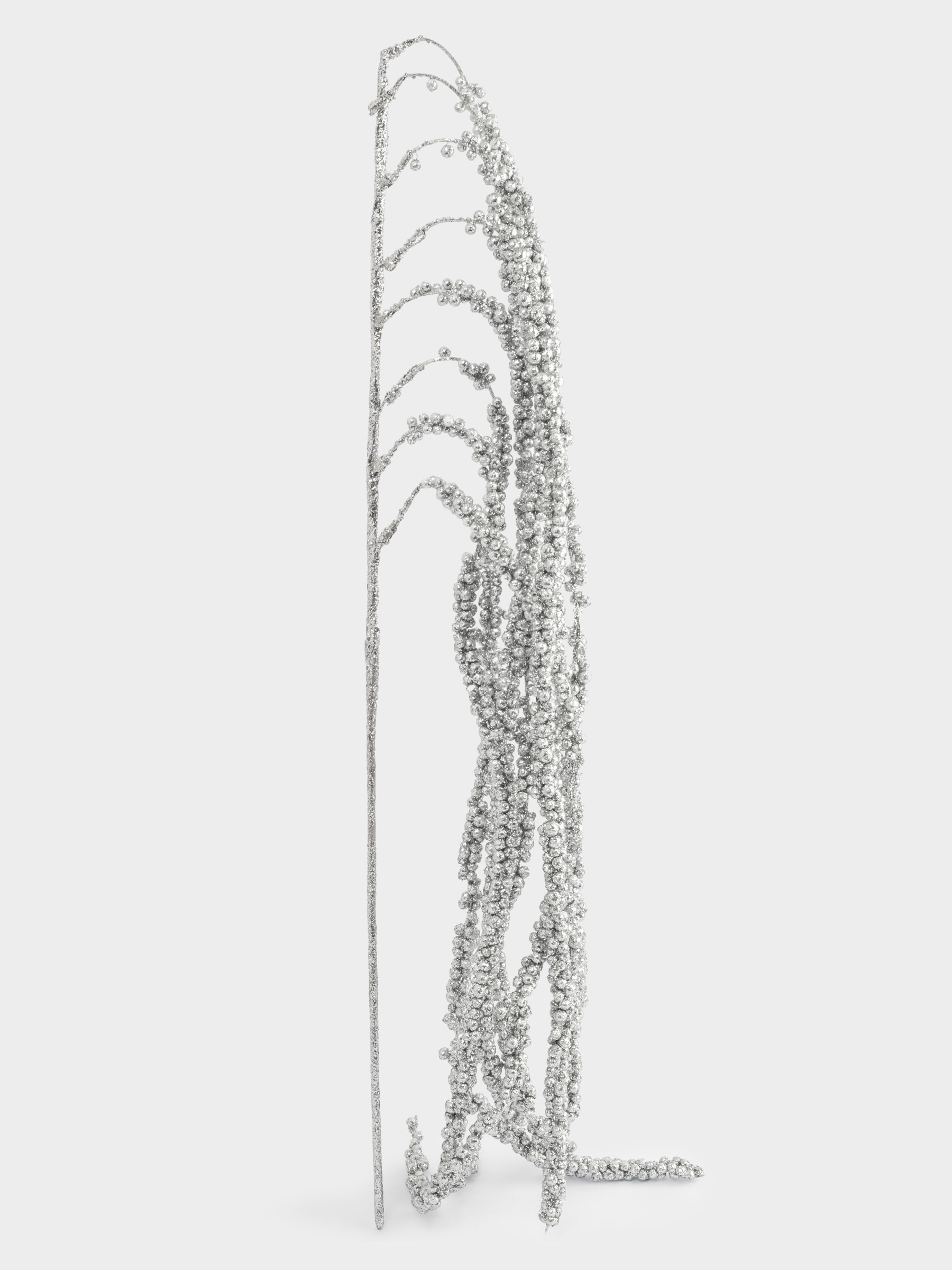 Ветка декоративная, 57 см, пластик/металл, Амарант, Interior silver, image-0