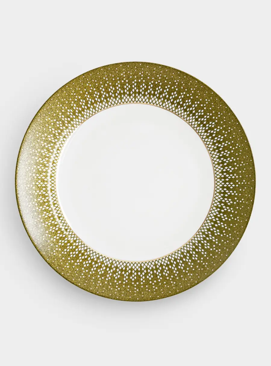 Сервиз чайный, 12 перс, 40 пр, фарфор F, бело-зеленый, с золотистым кантом, матовый, Virtus, image-5