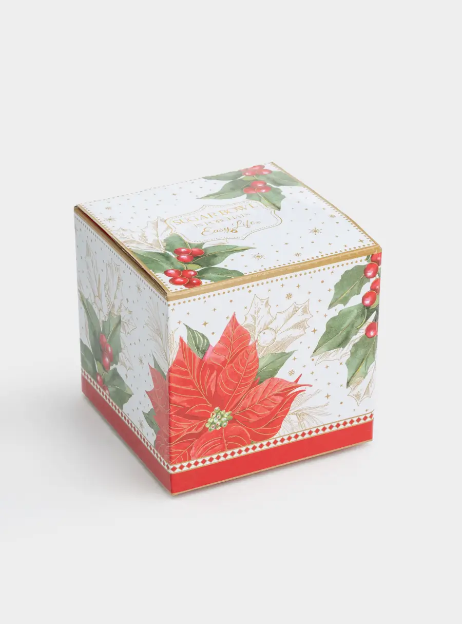 Сахарница, 0,25 л, Пуансеттия и ягоды, image-6