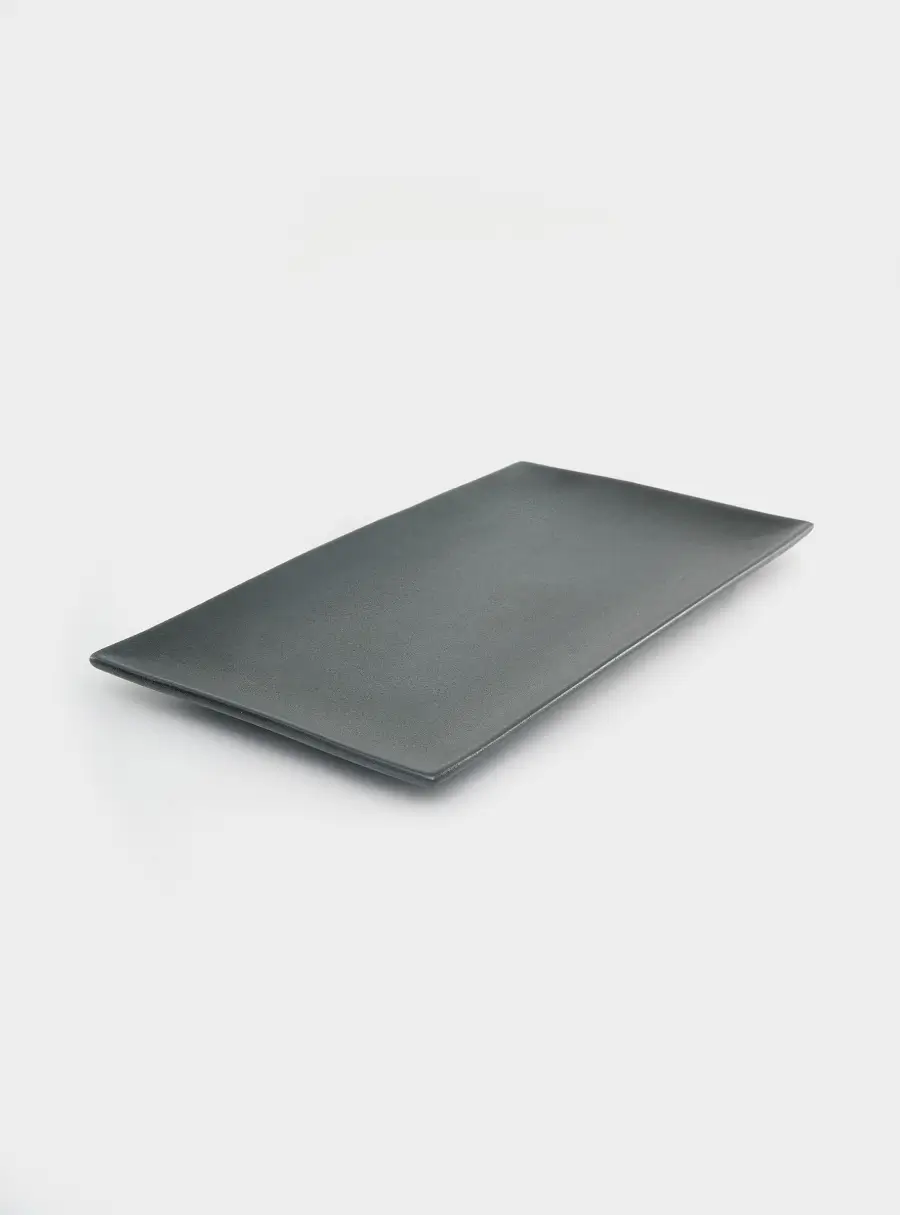 Блюдо, 34.5x19.5 см, прямоугольное, чёрное, Икра, image-1