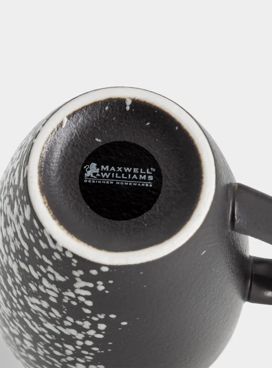 Кружка, 400 мл, фарфор P, черная, в белую крапинку, Caviar Galaxy, image-3