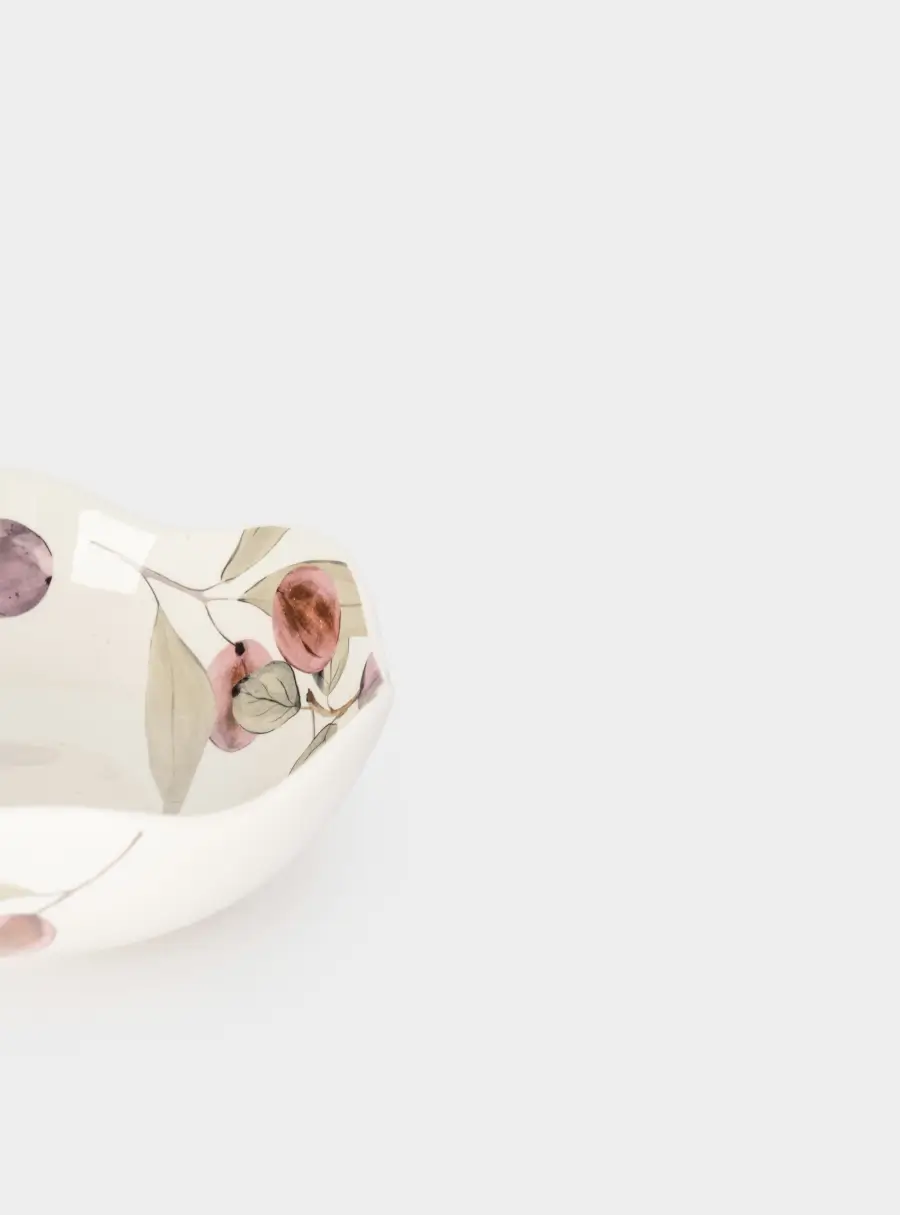 Салатник, 21х7 см, 1,1 л, керамика, белый, Сливы, Plum Orchard, image-6