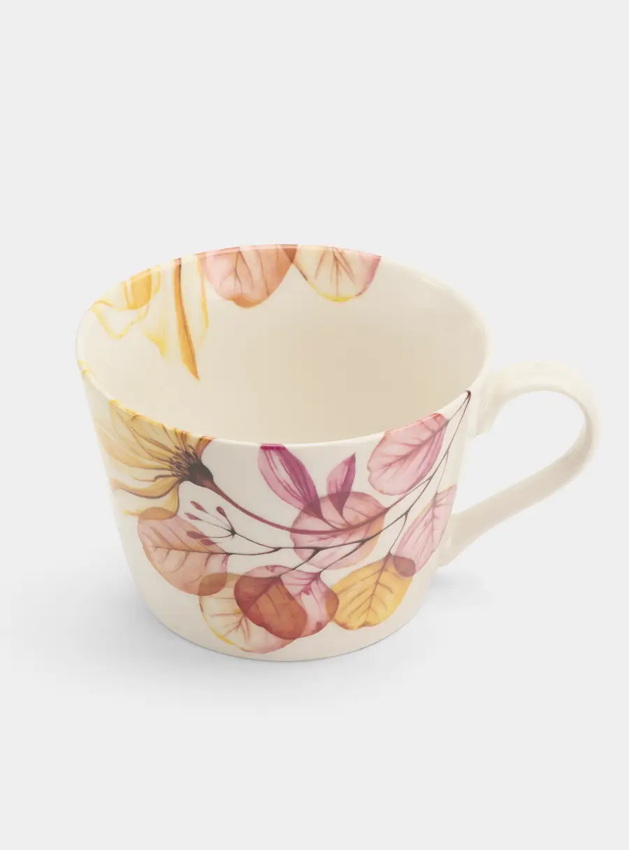 Кружка, 480 мл, фарфор N, белая, Азалия бежевая, Magic flowers ,image-1