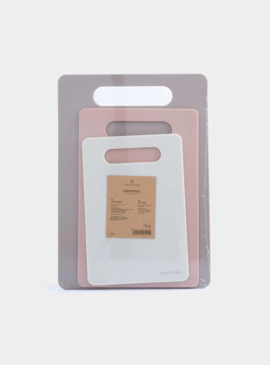 Набор досок разделочных, 3 шт, пластик, прямоугольный, цветной, Universal, image-5