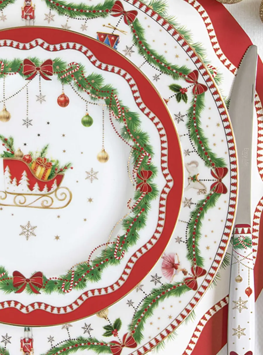 Тарелка обеденная, 26,5 см, фарфор P, белая, Новогодняя гирлянда, Magie de Noel ,image-1
