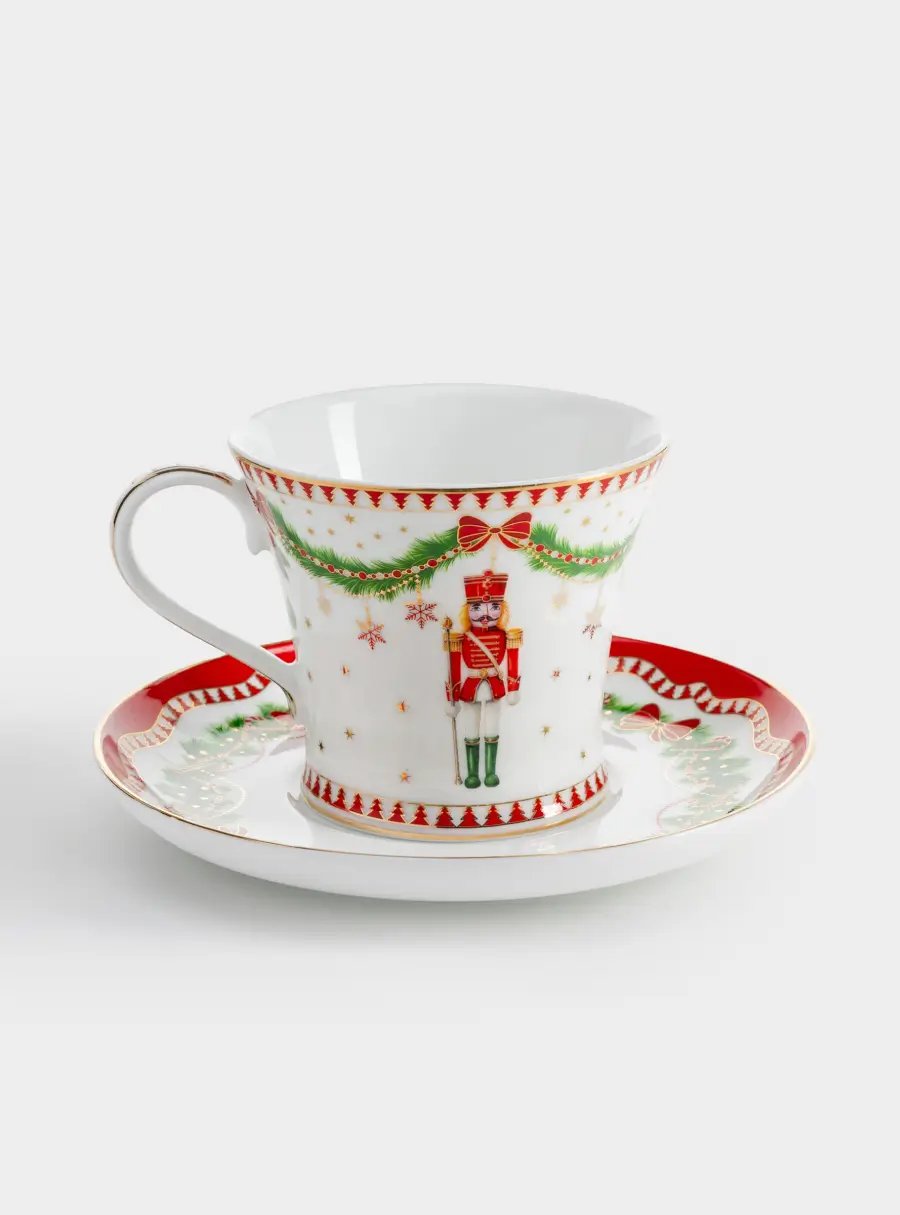 Пара чайная, 1 перс, 2 пр, 200 мл, фарфор P, белая, Щелкунчик и фея, Magie de Noel
