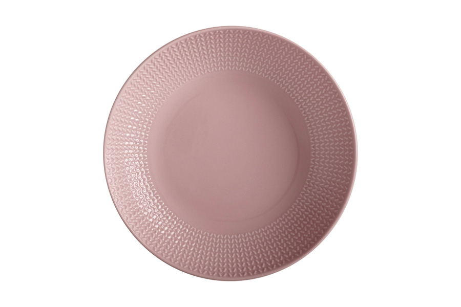 Тарелка суповая Corallo, розовая, 21,5 см, 0,6 л