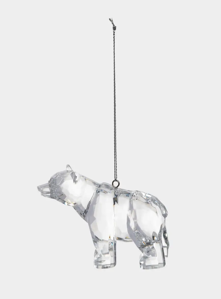 Игрушка елочная, 8 см, акрил, прозрачный, Медведь, Event ,image-1