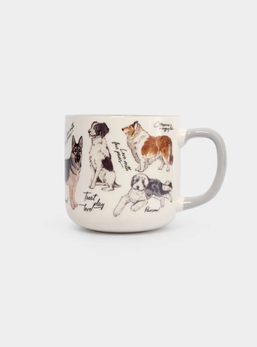 Кружка, 400 мл, фарфор N, бело-серая, Собаки, Pets ,image-1