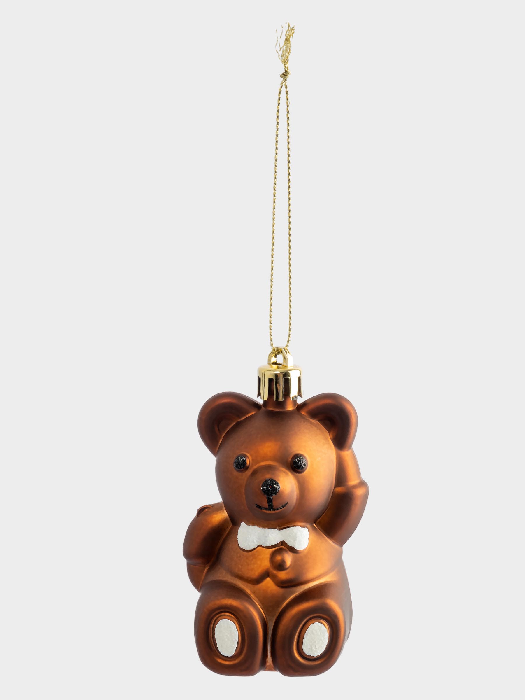 Игрушка елочная, 4х8 см, пластик, коричневая, Мишка, New year, image-1