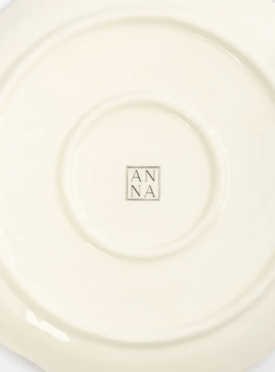 Тарелка десертная, 17 см, керамика, молочная, с золотистым кантом, Желтые цветы, Gentle flower, image-4