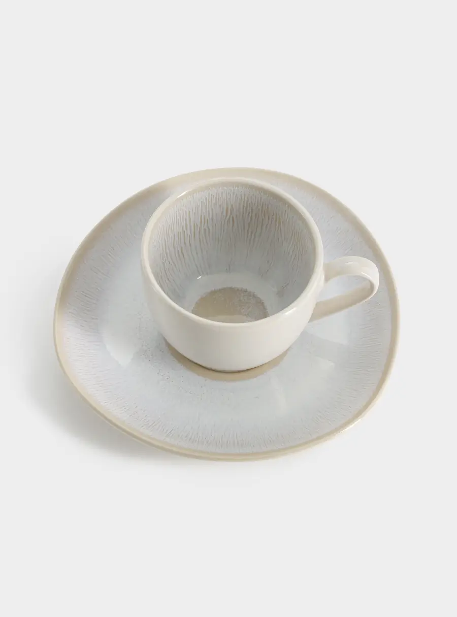 Пара кофейная, 1 перс, 2 пр, 90 мл, керамика, бежевая, в крапинку, North Organic, image-5