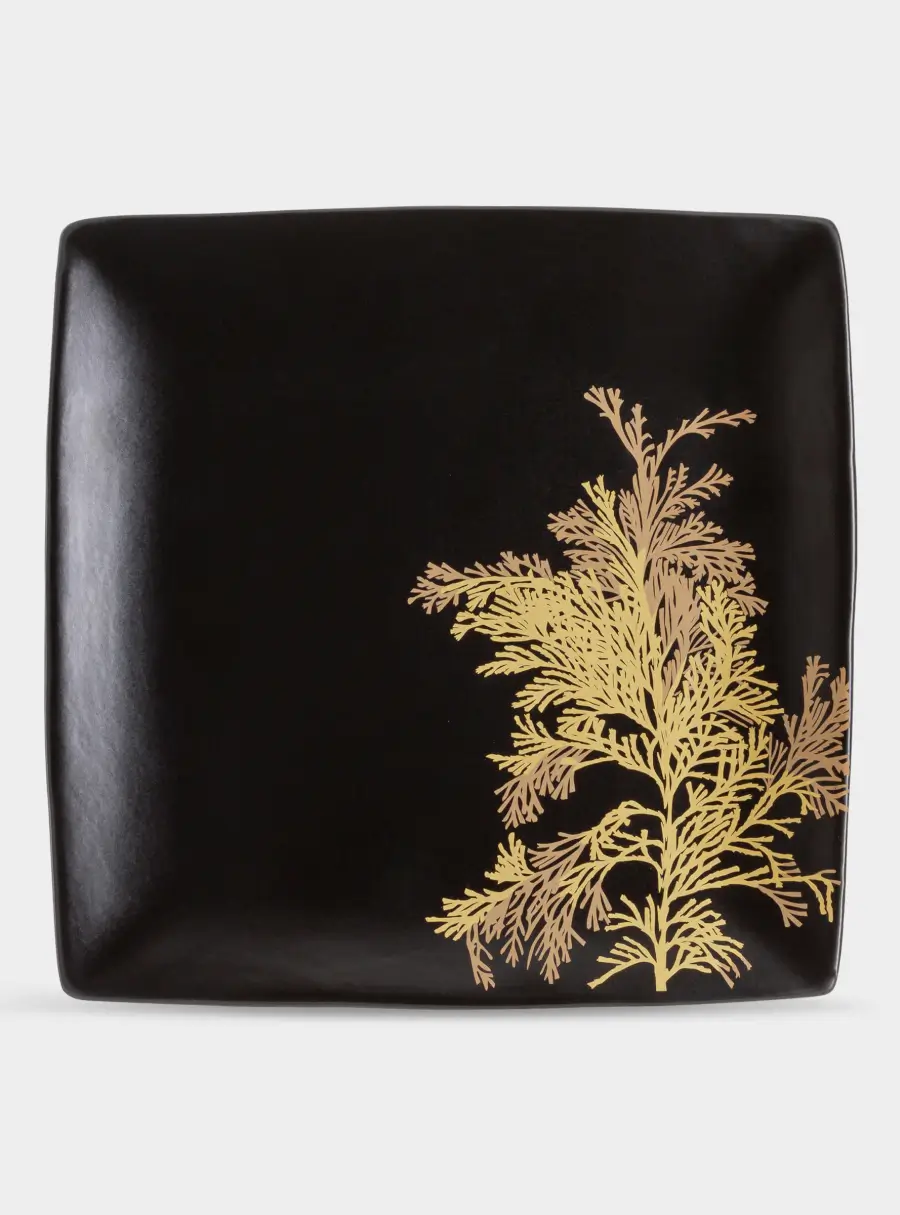 Тарелка, 21х21 см, 4 шт, керамика, черный, Singapore, image-7