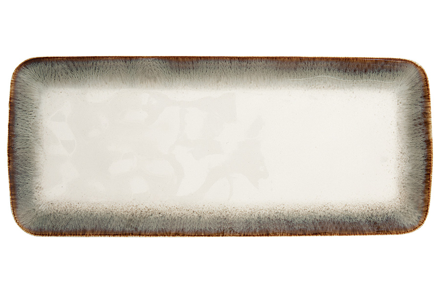 Блюдо прямоугольное Nuances, коричневое, 36х16 см
