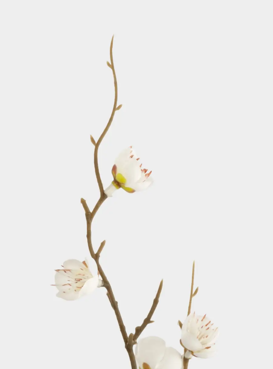 Ветка декоративная, 80 см, полиэстер/металл, Белые цветы, Interior spring ,image-3