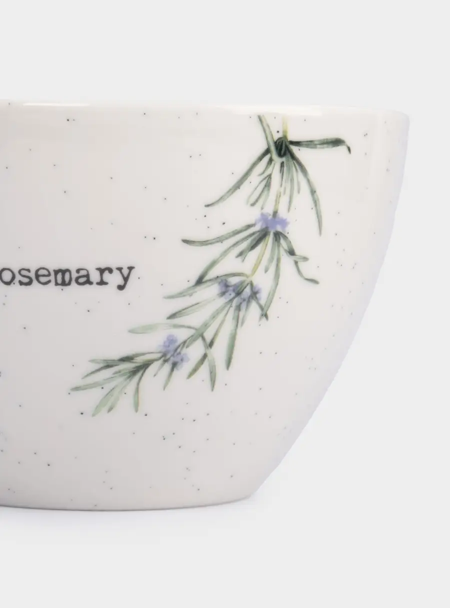 Салатник, 14х8 см, 730 мл, фарфор N, белый, в крапинку, Розмарин, Herbarium new, image-3