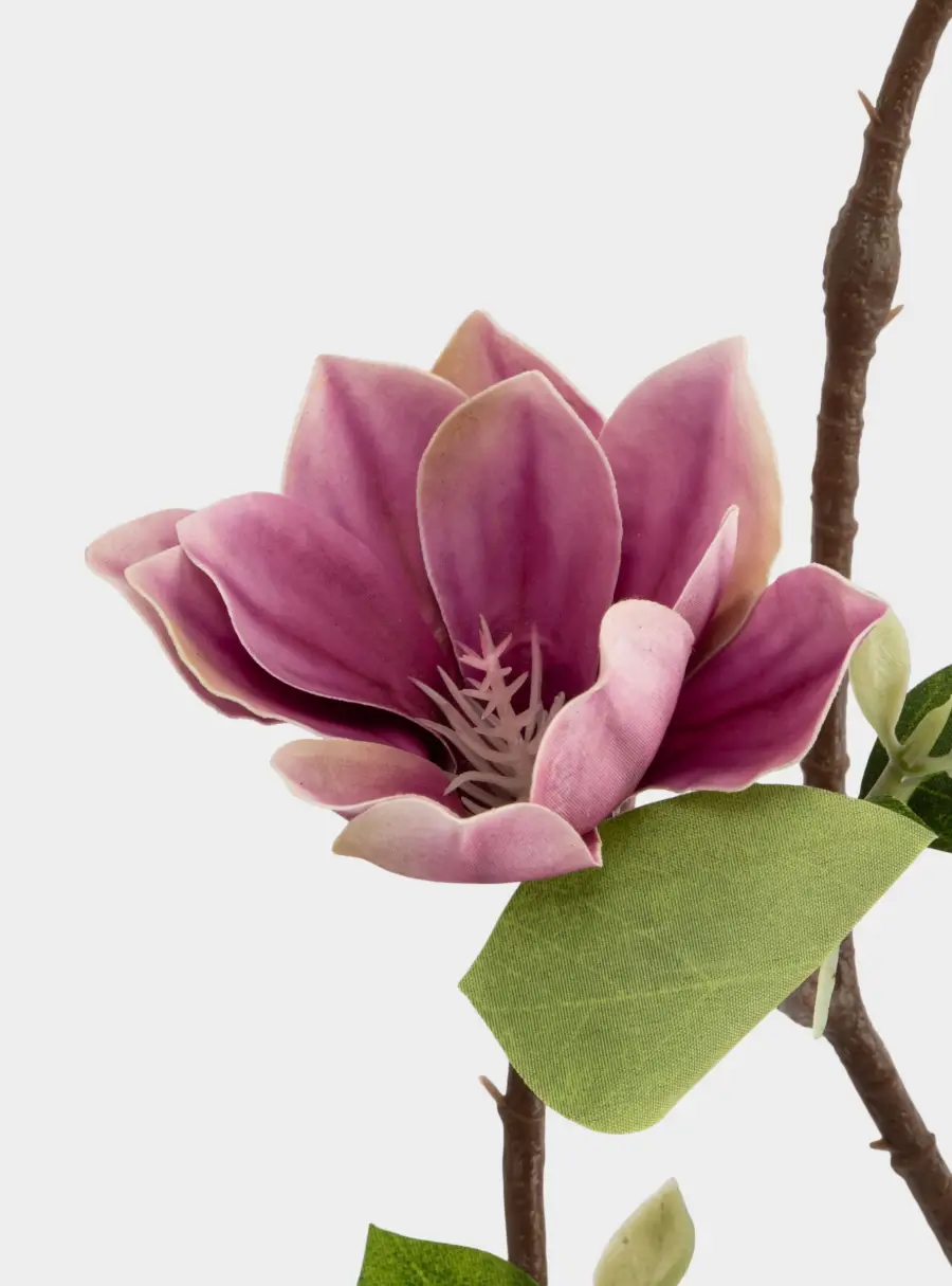 Ветка декоративная, 53 см, полиэстер/металл, Розовый цветок, Interior spring ,image-2