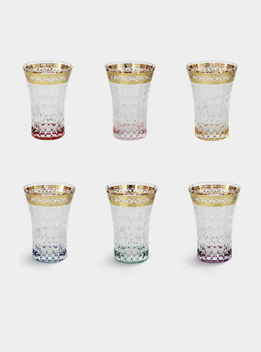 Набор стаканов для воды, 6 пр, 280 мл, Цветная Флоренция ,image-0