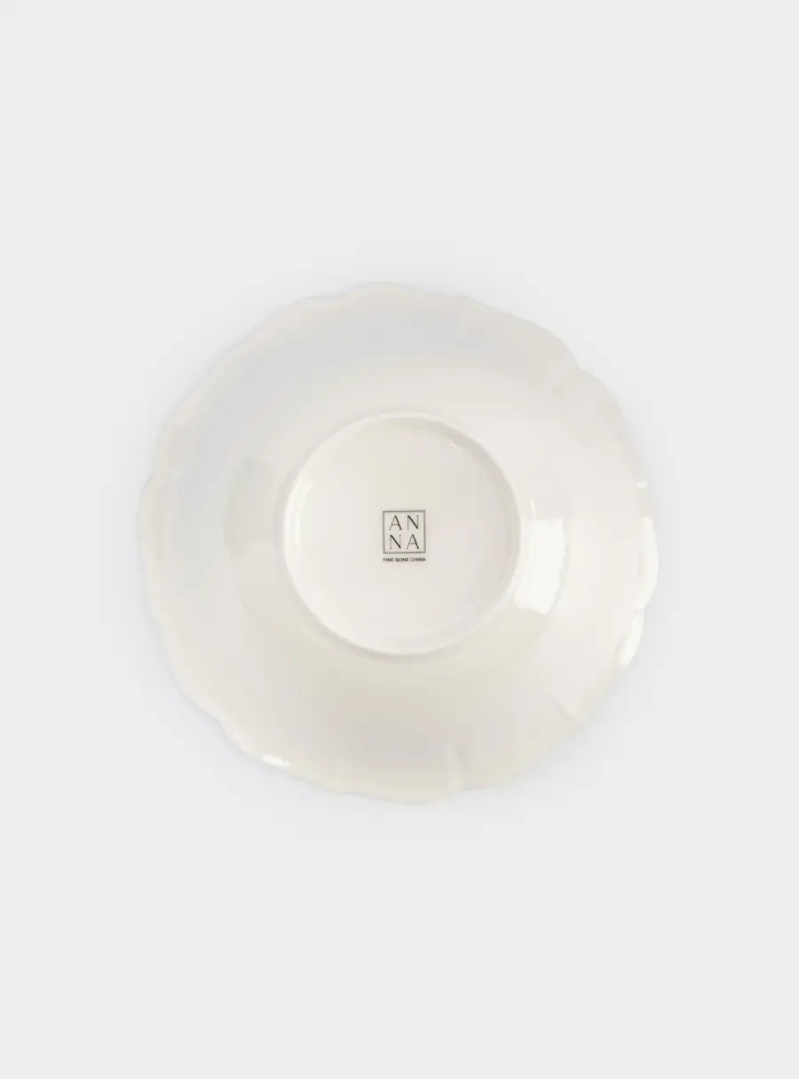 Салатник, 25х10 см, 2 л, фарфор F, белый, с серебристым кантом, Dynasty, image-5