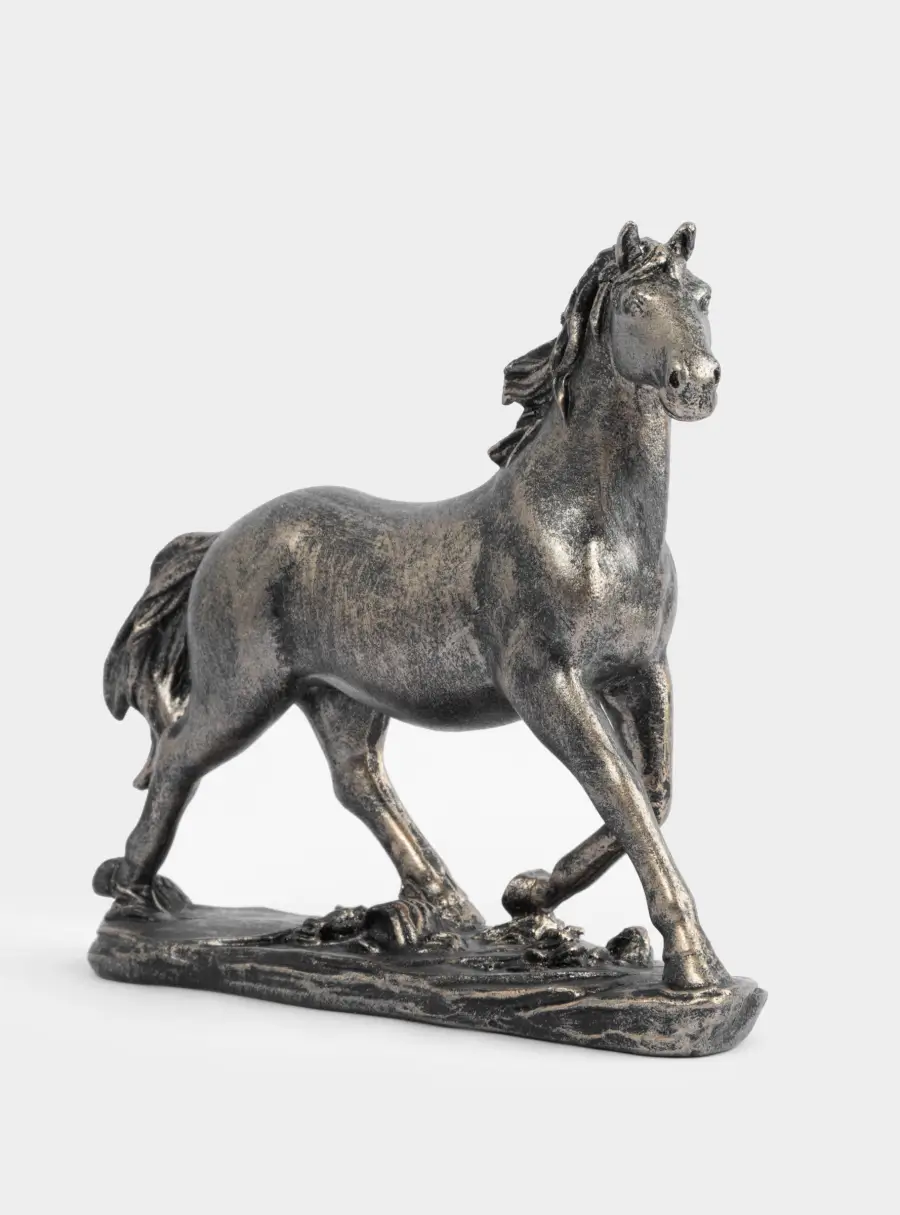 Статуэтка, 18 см, полирезин, бронзовая, Бегущий конь, Horse, image-4