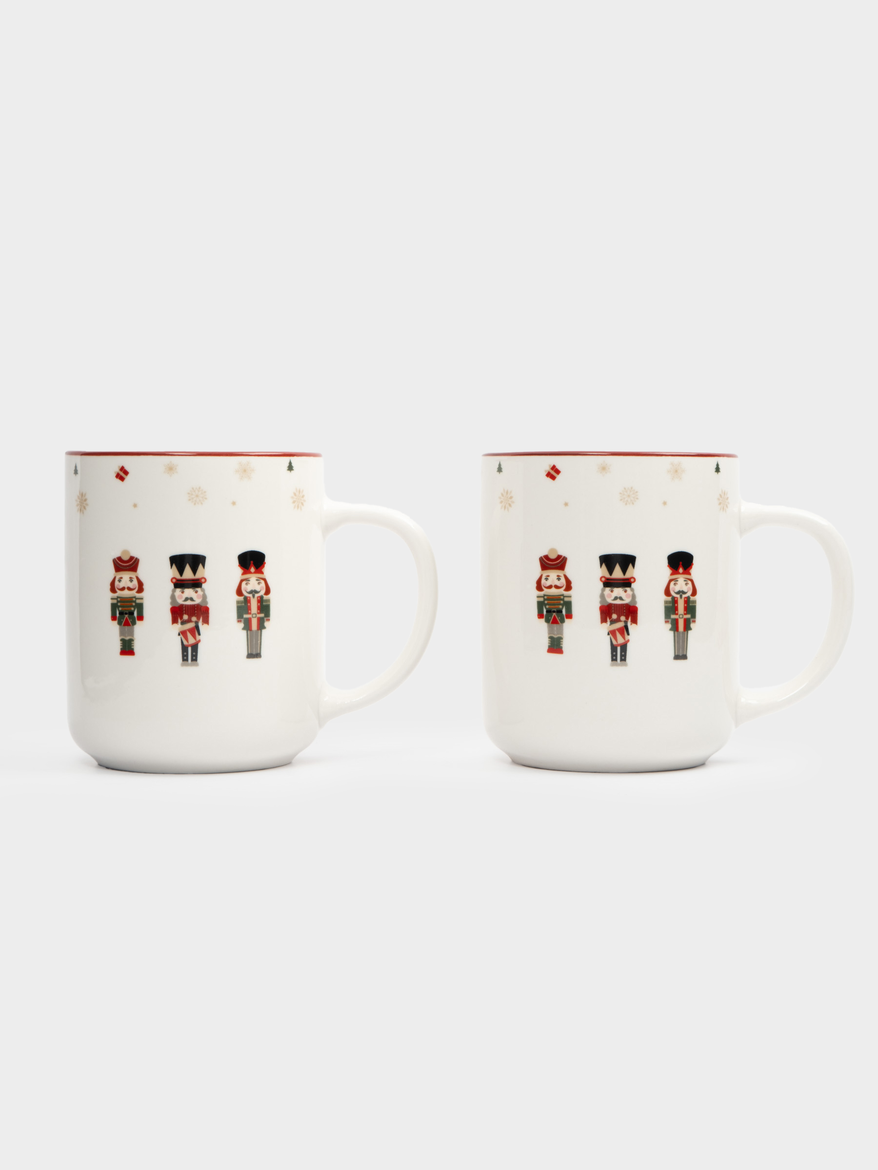 Кружка, 370 мл, 2 шт, фарфор P, белая, Щелкунчики, Nutcracker, image-0