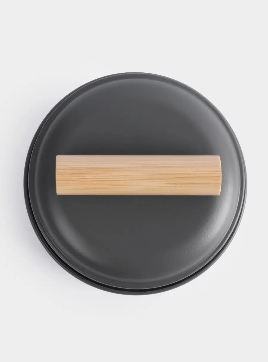 Банка для сыпучих продуктов, 1 л, металл/дерево, графитовая, Local ,image-2