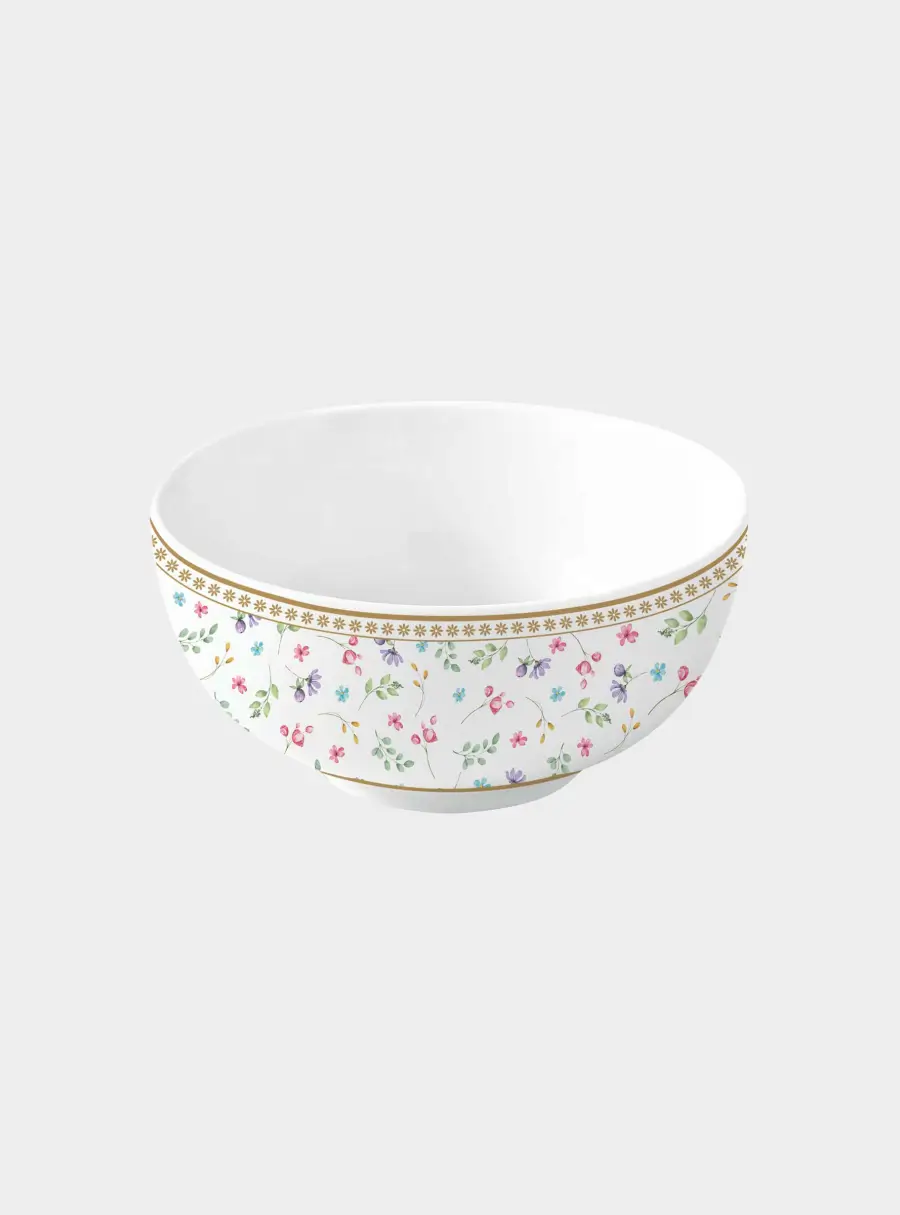 Пиала, 12х6 см, фарфор P, белая, Цветы, Spring Bloom ,image-0