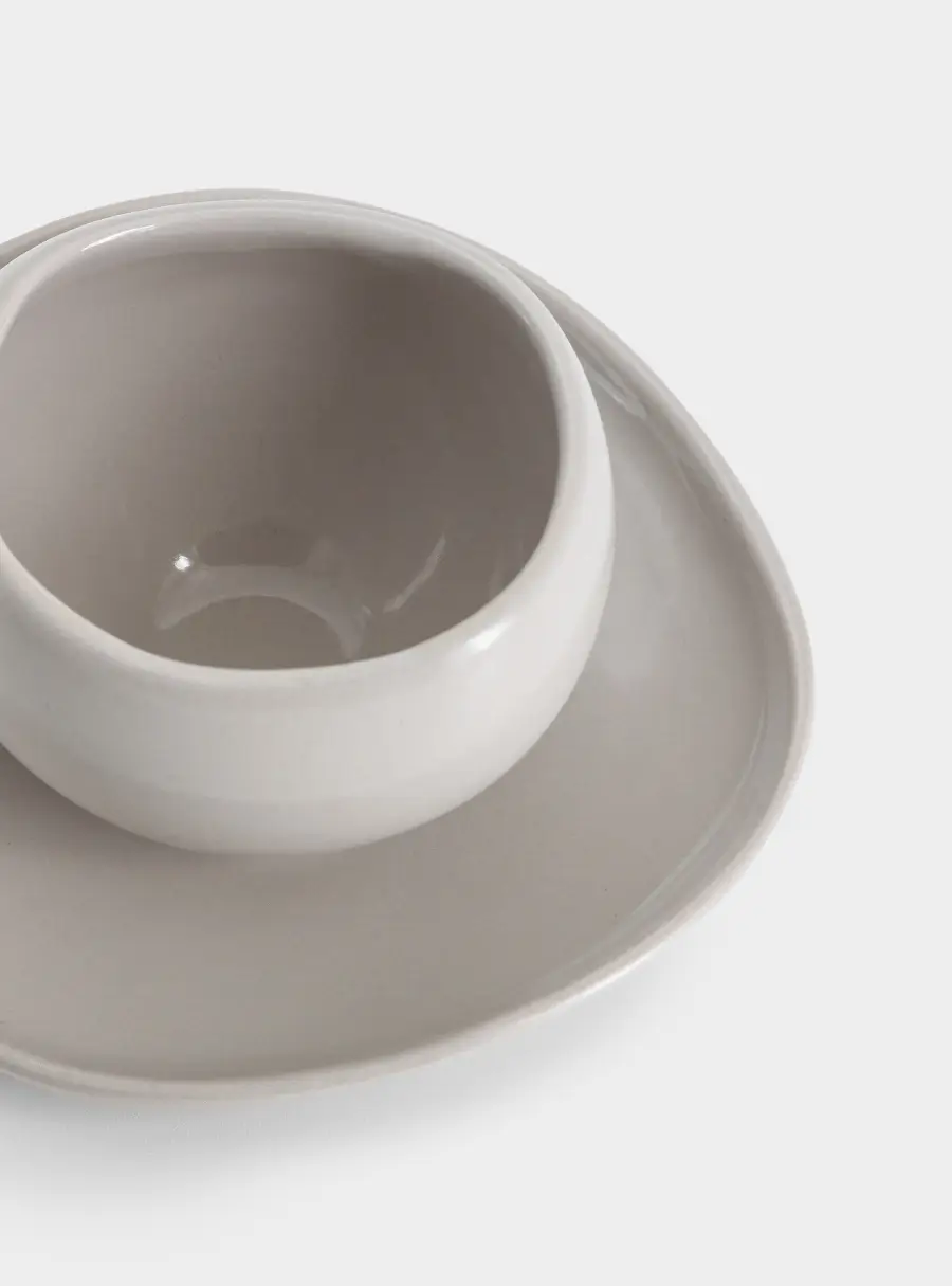 Чашка с блюдцем, 90 мл, серая, Organica, image-4