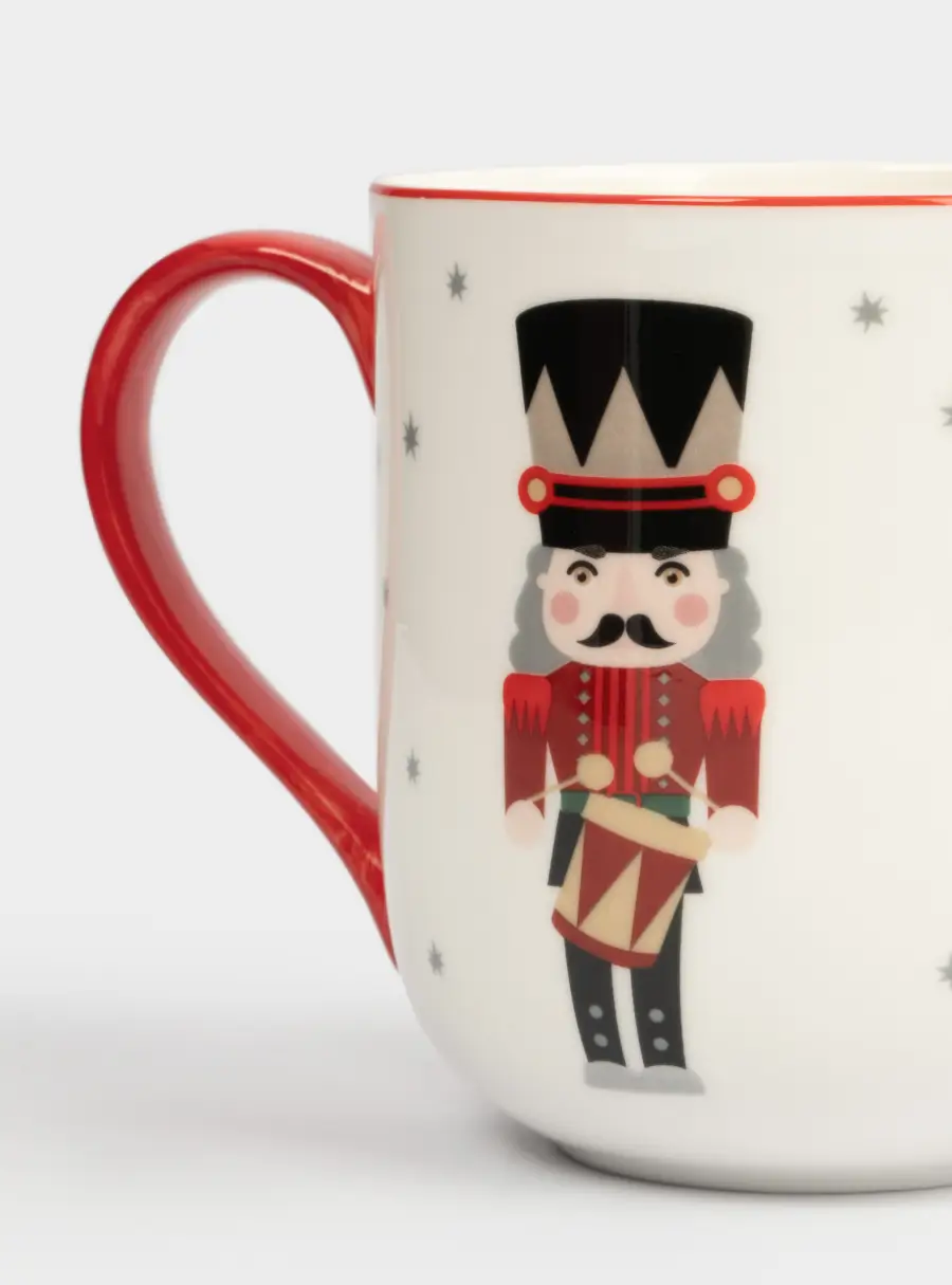 Кружка, 450 мл, фарфор F, бело-красная, Щелкунчик, Nutcracker ,image-3