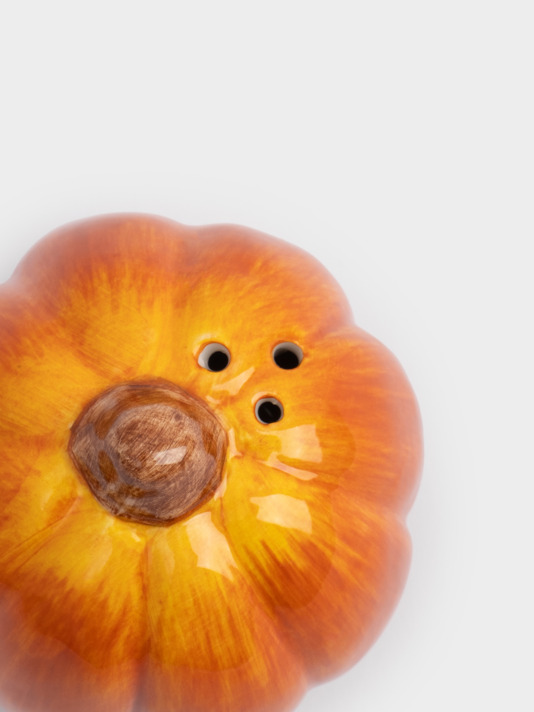 Емкость для соли или перца, 7 см, керамика, оранжевая, Тыква, Bright pumpkin, image-3
