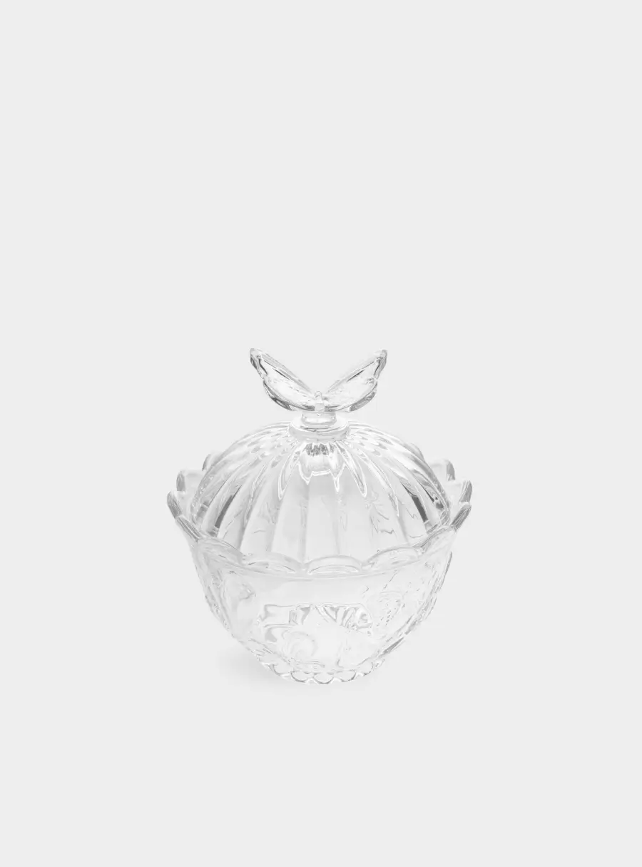 Емкость для хранения, 11х12 см, 220 мл, стекло Р, Бабочка, Butterfly ,image-1