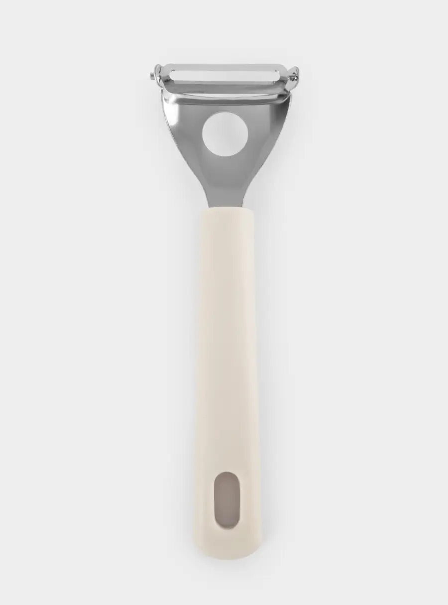 Овощечистка, 18 см, Т-образная, сталь/пластик, серо-бежевая, Universal ,image-2