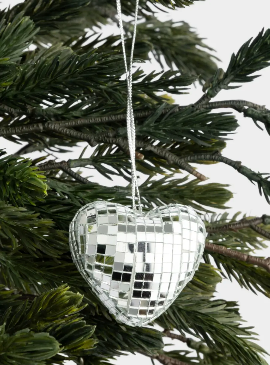 Игрушка елочная, 3х5 см, пенопласт/стекло, Сердце, Event, image-2