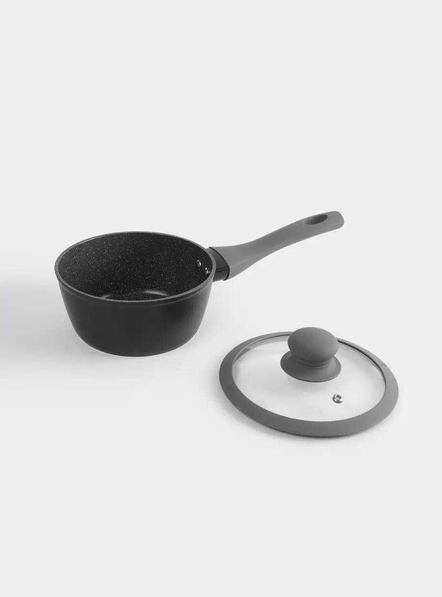 Ковш, 16 см, 1,3 л, с крышкой, с покрытием, алюминий, серо-черный, Robust, image-4