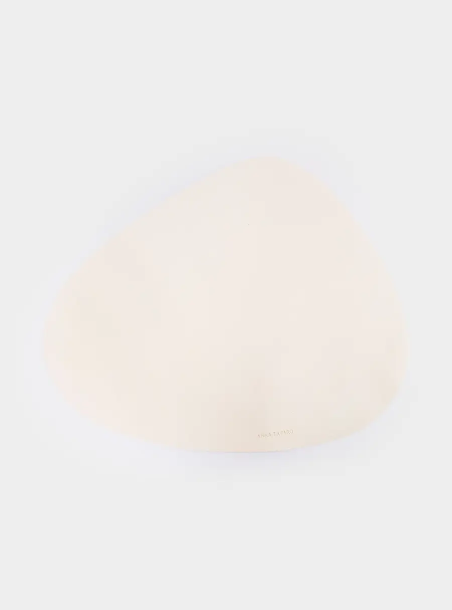 Салфетка под приборы, 37х45 см, ПВХ, фигурная, молочная, Rock ,image-0