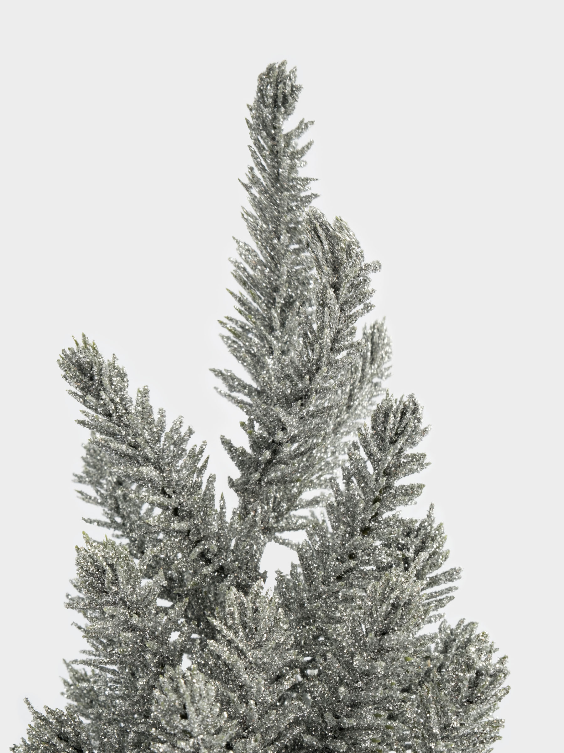 Ель искусственная, 30 см, полиэтилен, серебристая, New year , image-1