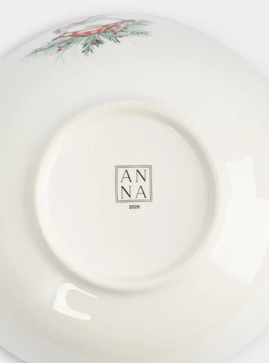 Салатник, 21х7 см, 1,1 л, керамика, красный, Лошадка, Festival ,image-4